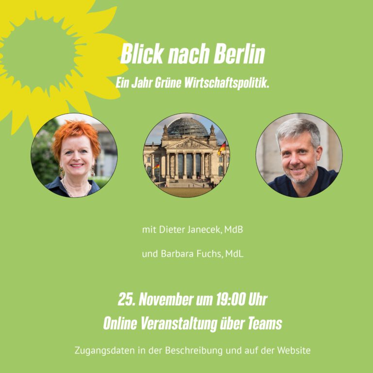 Blick nach Berlin: 1 Jahr Grüne Wirtschaftspolitik