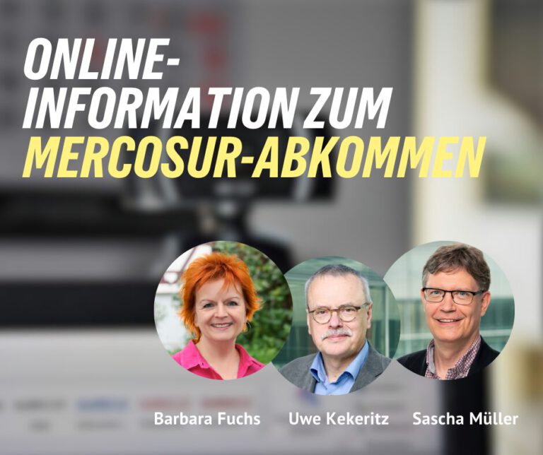 Einladung zu Online-Termin: Hintergründe zum Mercosur-Abkommen